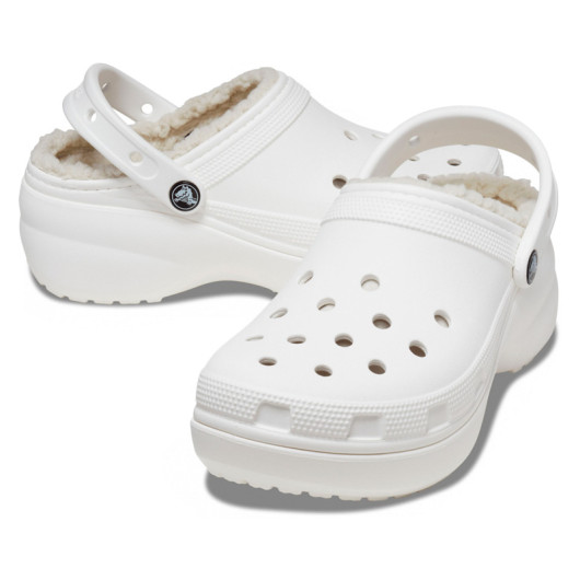 Crocs Classic Platform Lined Clog White