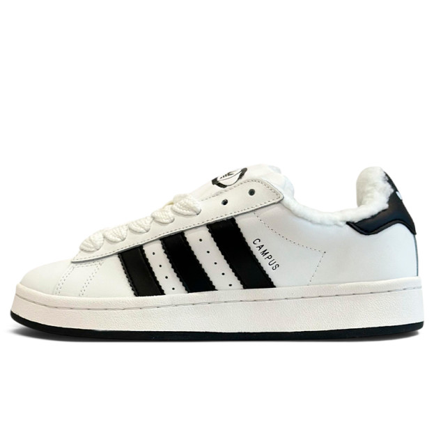 Adidas Campus 00s White Black Winter з ХУТРОМ