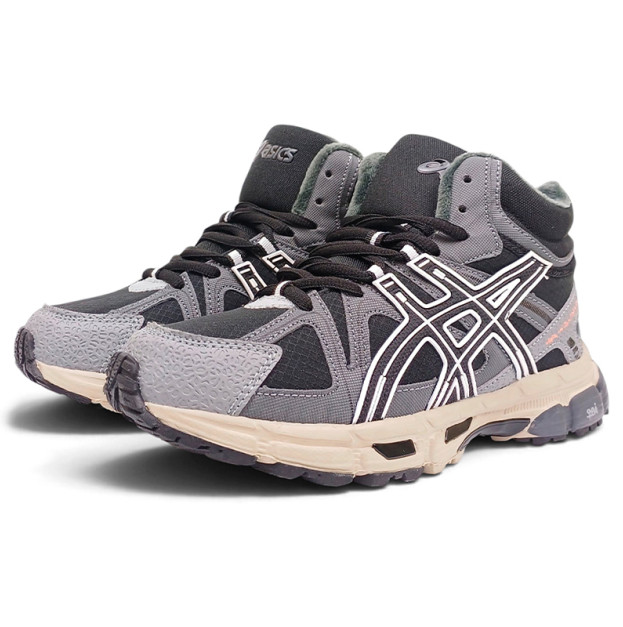 Asics Gel Kahana 8 High Winter Grey Black Beige с МЕХОМ