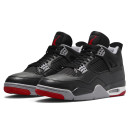 Кросівки Jordan 4 Black Red Grey Winter з ХУТРОМ