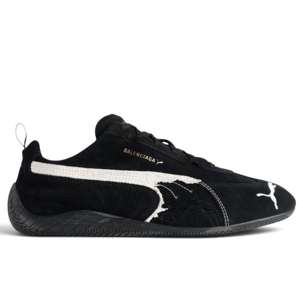 Puma Speedcat x Balenciaga Suede Distressed Black White 847146WSDSD1090