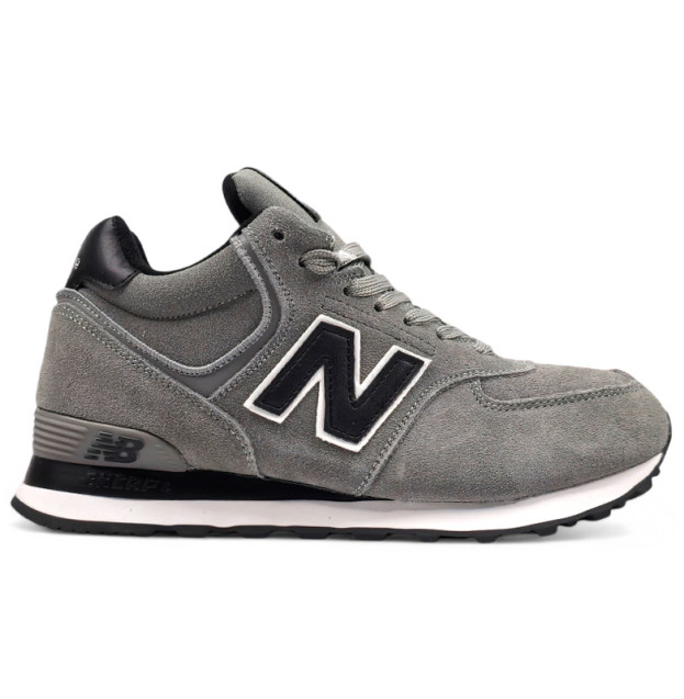 New Balance 574 Mid Grey Black З ХУТРОМ