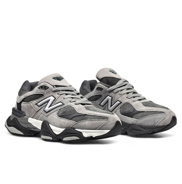 New Balance 9060 Grey Black Two З ХУТРОМ