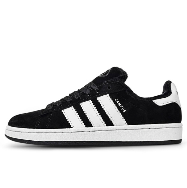 Adidas Campus Black White С МЕХОМ