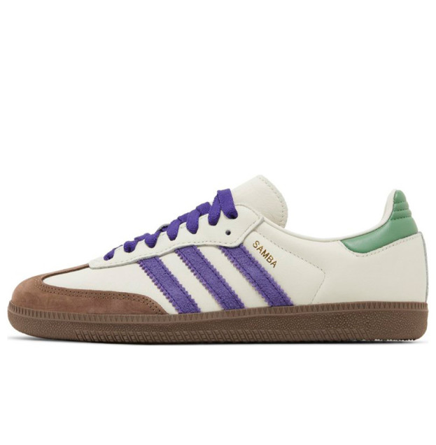 Adidas Samba Off White Purple Green ID8349