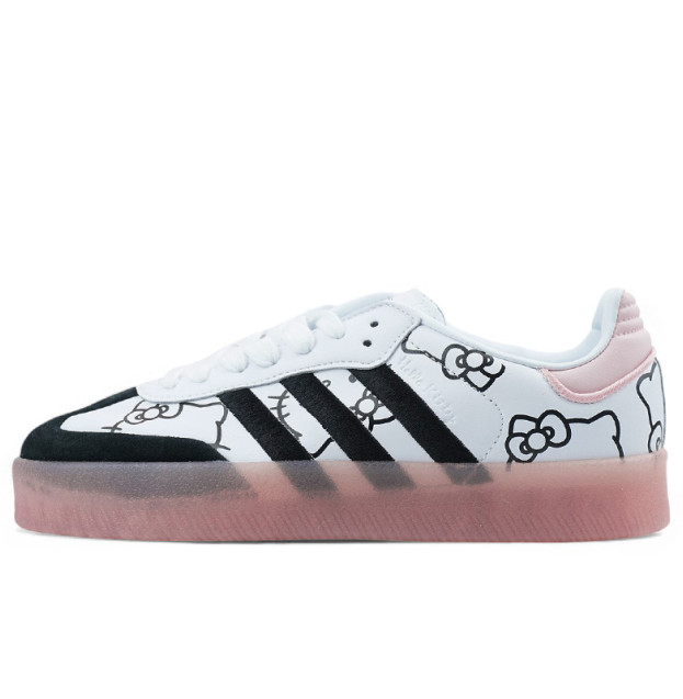 Adidas Samba XLG x Hello Kitty Platform White Pink Black