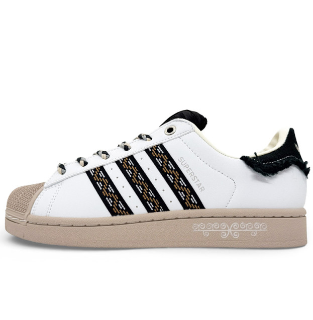 Adidas Superstar 2 Fringe White Beige Black