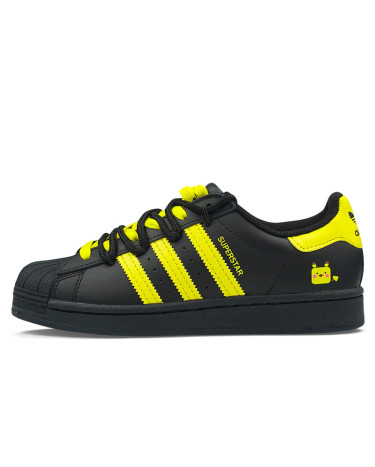 Adidas Superstar Pokemon Custom Black Yellow