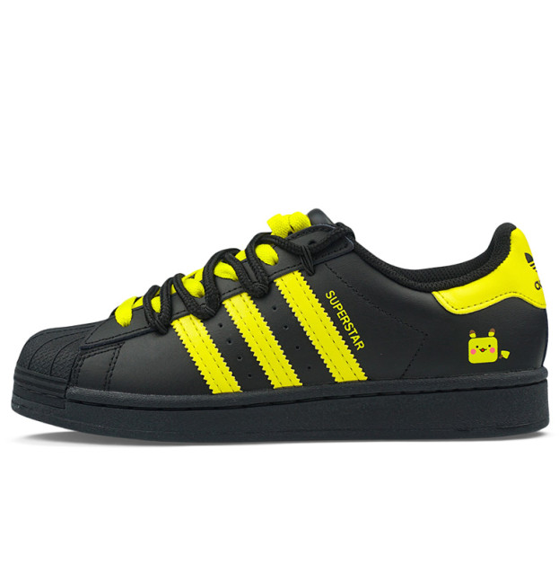 Adidas Superstar Pokemon Custom Black Yellow