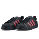 Кроссовки Adidas Superstar Black Scarlet Pink