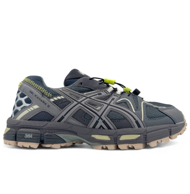 Asics Gel Kahana 8 Black Grey Green С МЕХОМ