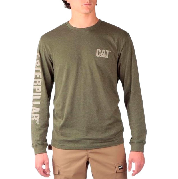 Лонгслів Caterpillar Trademark Banner Olive 1510034-13037