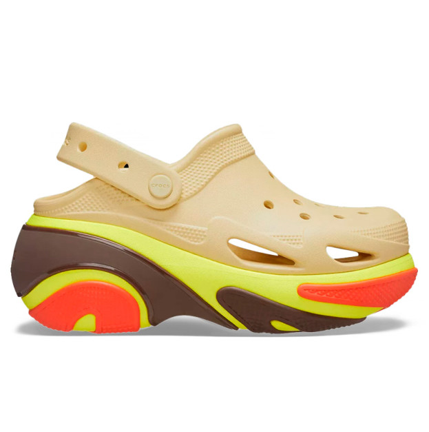 Crocs Bubble Crush Clog Platform Sesame