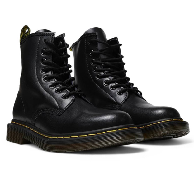 Dr. Martens 1460 Smooth Leather Lace Up Boots Black Two З ХУТРОМ