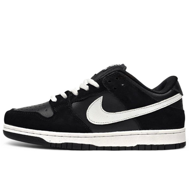Nike SB Dunk Low Black White Two З ХУТРОМ
