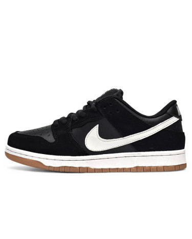 Nike SB Dunk Low Black White Gum З ХУТРОМ