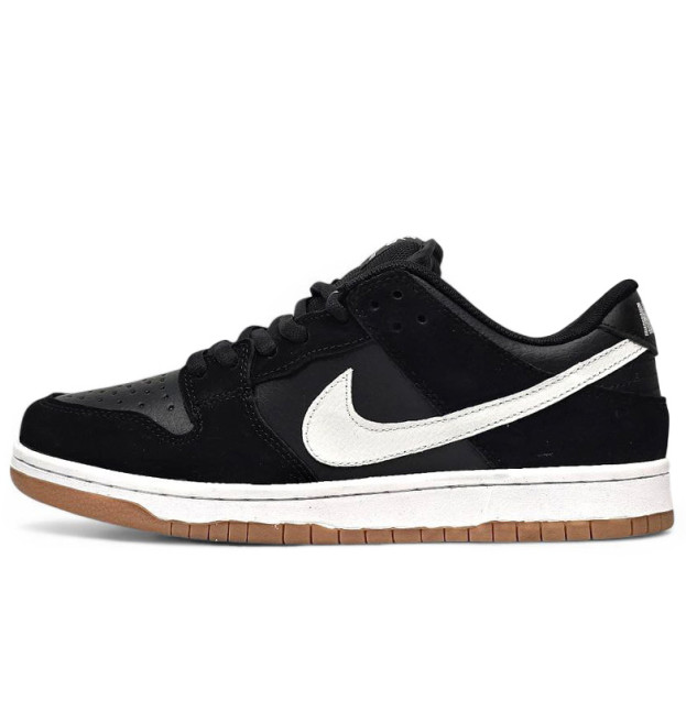 Nike SB Dunk Low Black White Gum З ХУТРОМ