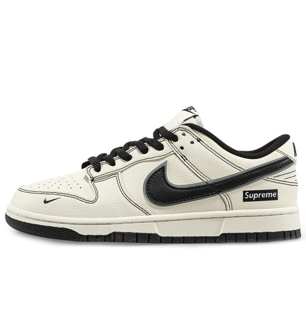 Nike SB Dunk Low x Supreme Double Swoosh Beige Black