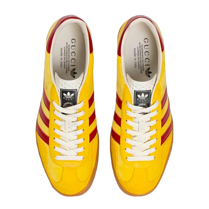 Adidas gazelle red and yellow best sale