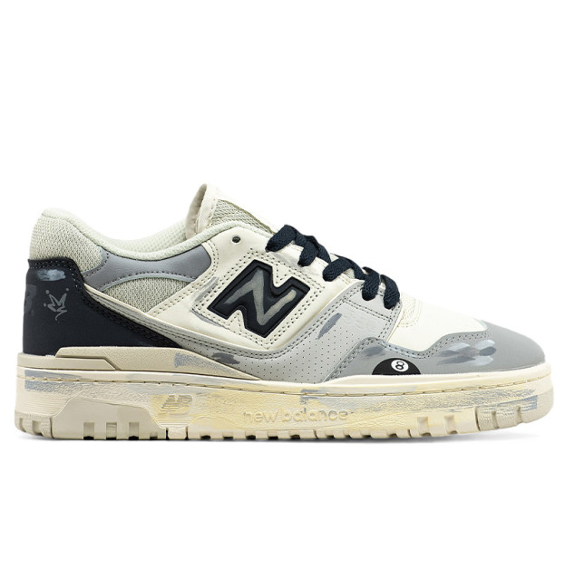 New Balance 550 White Grey Painted