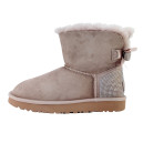 Черевики UGG Classic Mini Bow II Beige Swarovski
