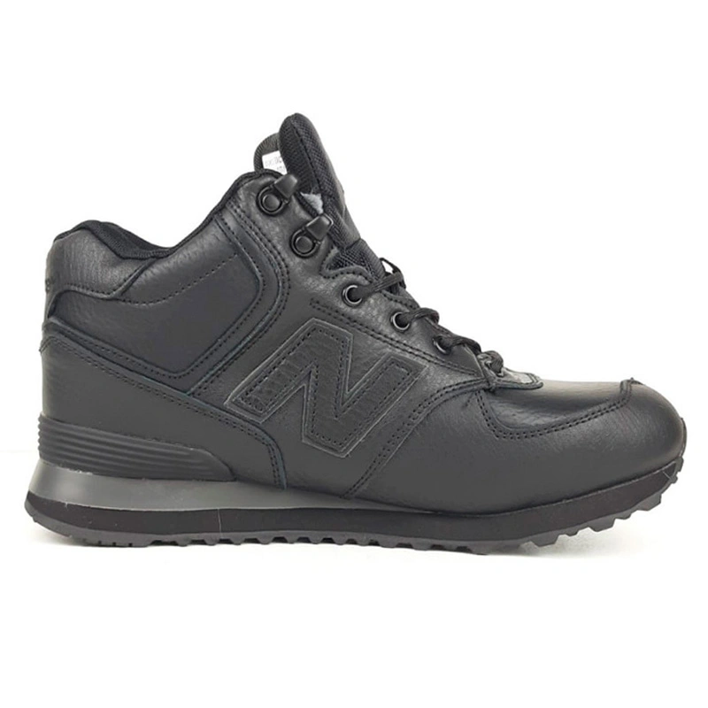 New balance black leather 574 cheap