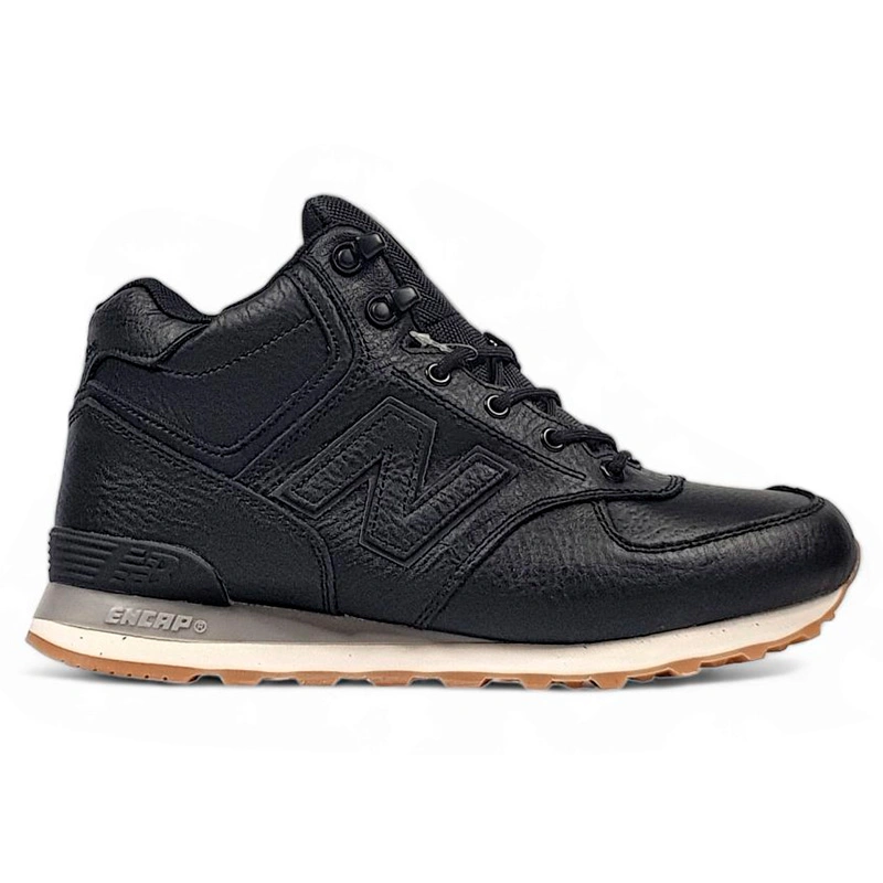 New Balance 574 High Leather Black White Gym Winter FKS2351501 buy with delivery Footers