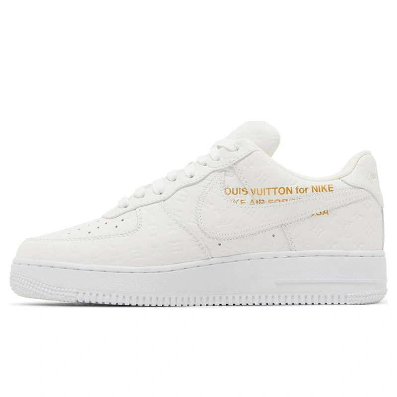 Nike air force 1 white metallic gold on sale