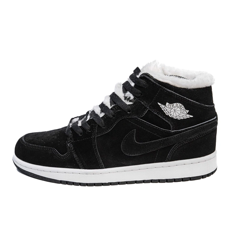 Jordan 1 Retro Mid Black White Winter