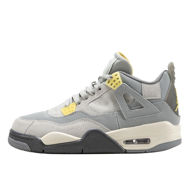 Grey and yellow jordan 4 on sale