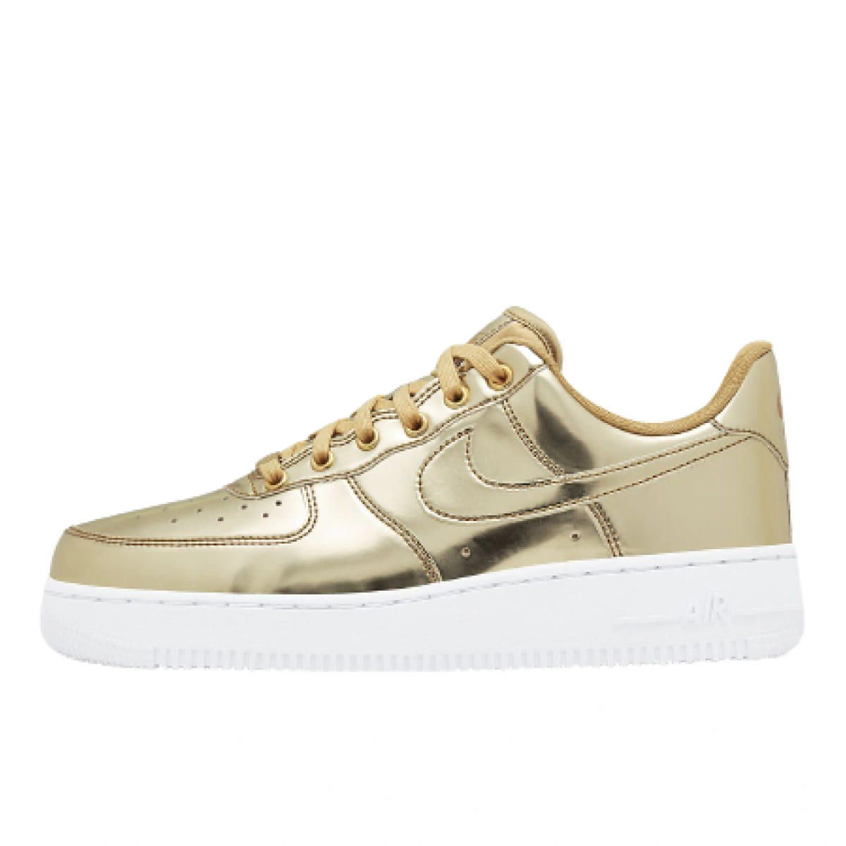 Nike air force 1 with gold sale