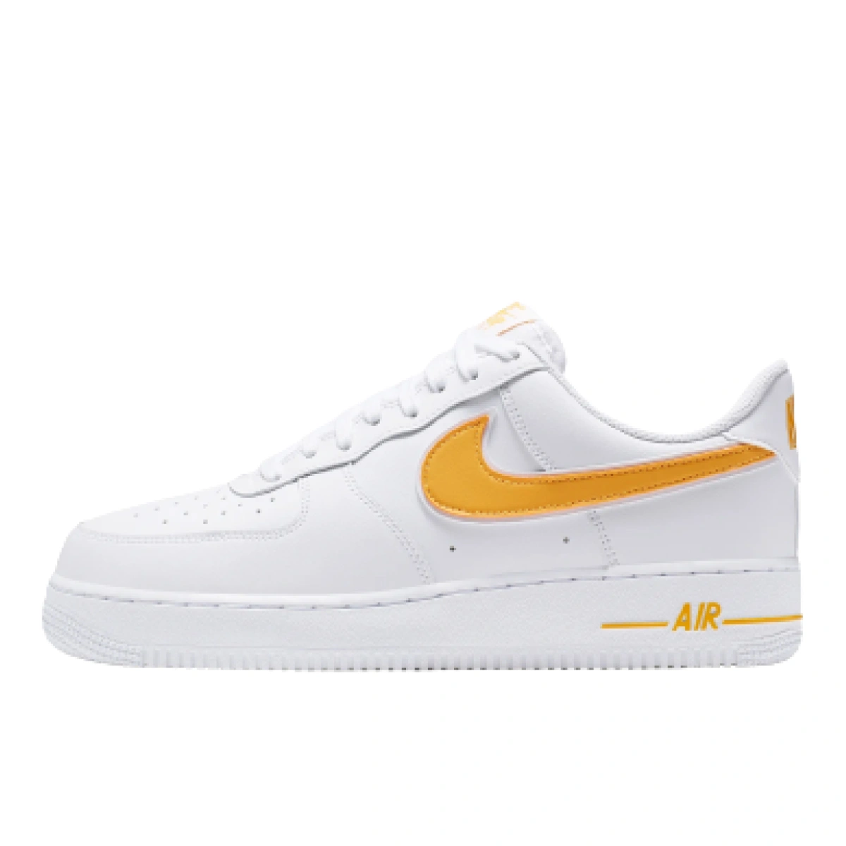 Nike air force 1 gold logo hot sale
