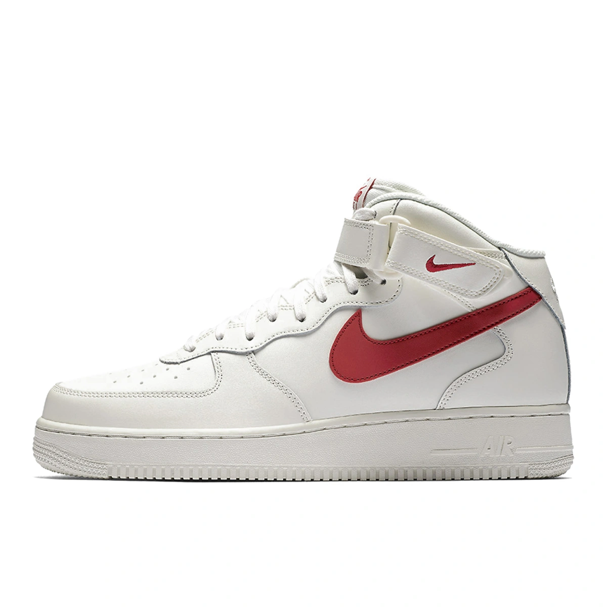 Nike air force 1 mid red white discount
