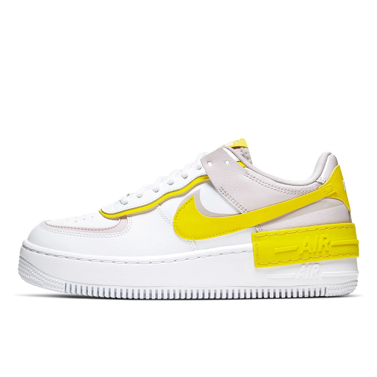 Nike Air Force 1 Shadow White Barely Rose Speed Yellow CJ1641 102 FKS56147 Footers