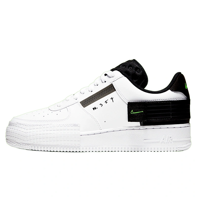 Nike Air Force 1 Type White Black Volt AT7859 101 FKS55874 Footers