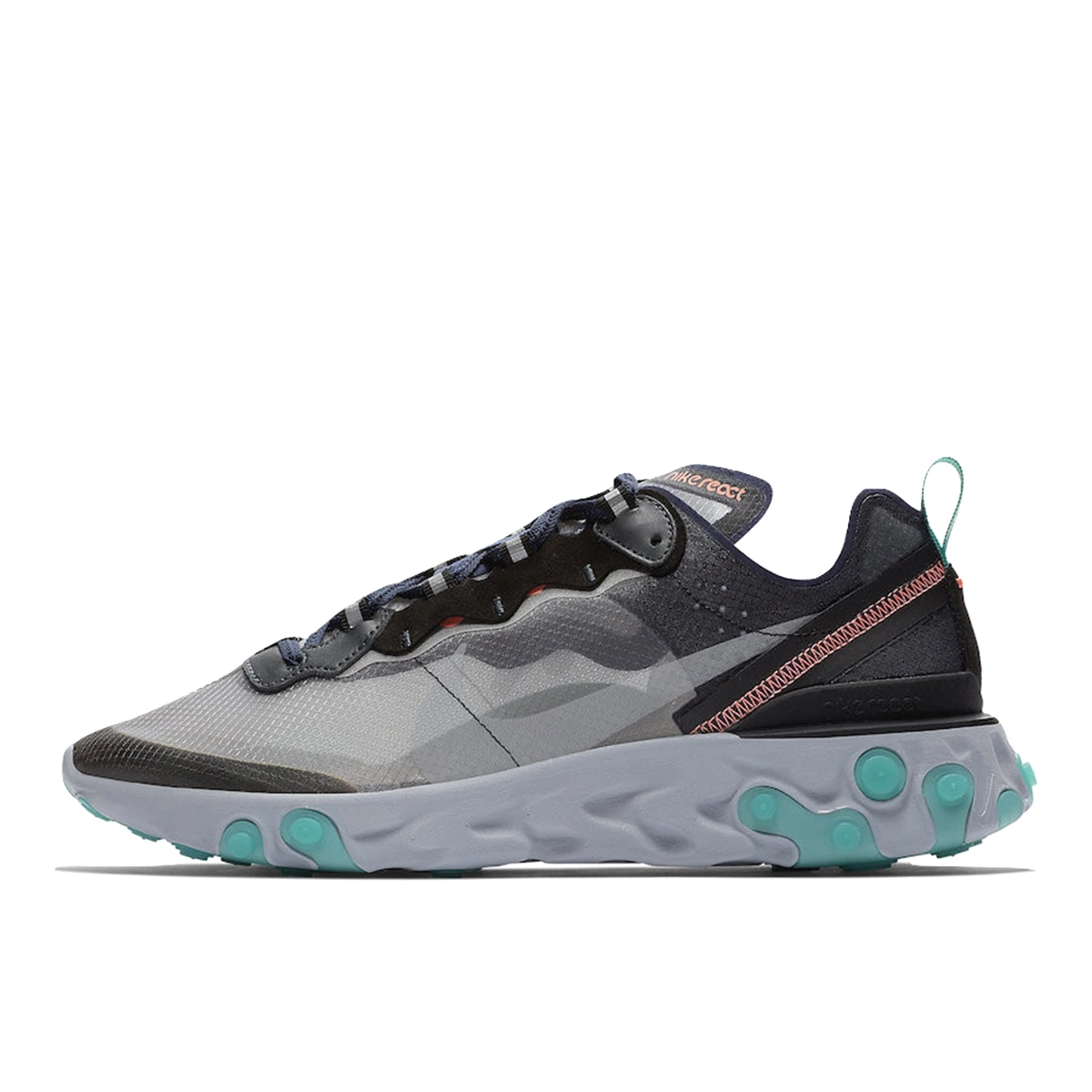 Nike React Element 87 Black Neptune Green AQ1090 005
