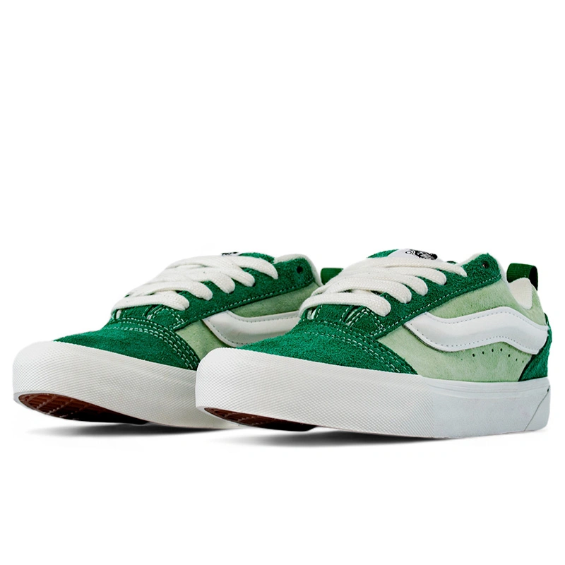 Vans Knu Skool Shoes Green White VN009QCGRN FKS2354032 Footers