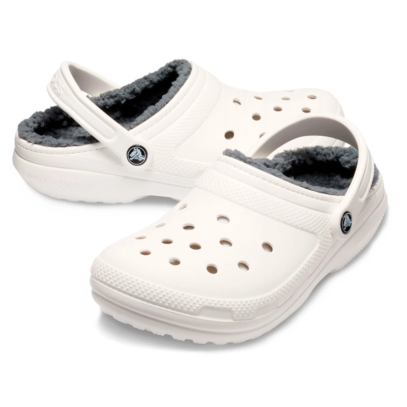 Grey lined crocs on sale