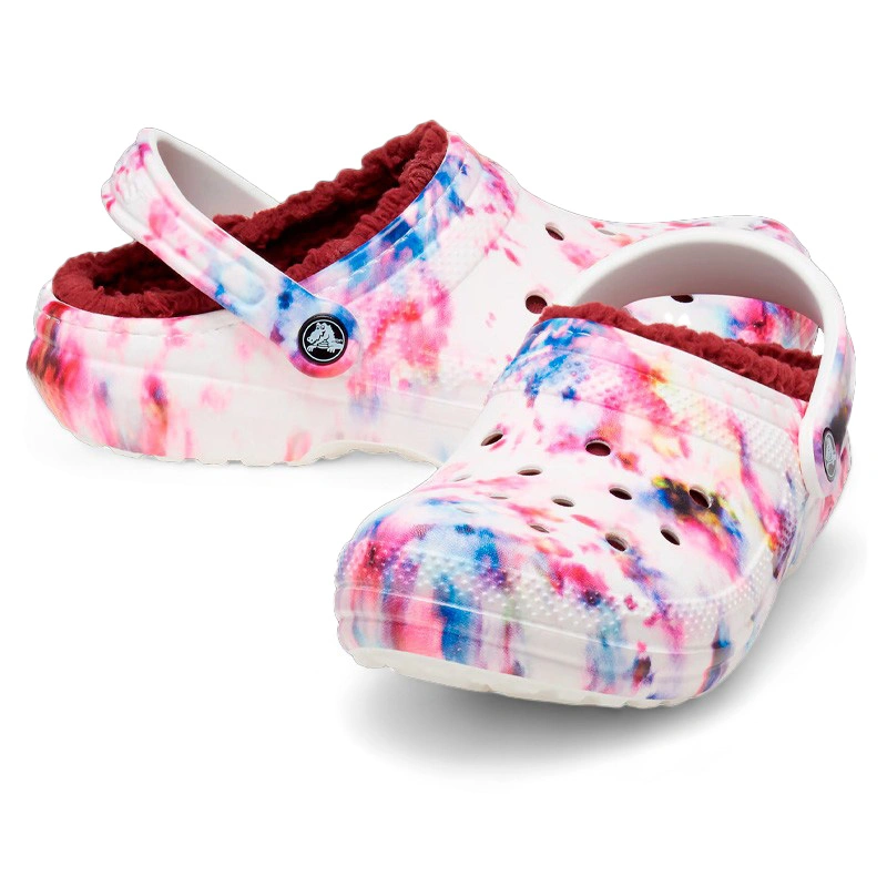 Crocs Classic Lined Tie Dye Clog Garnet Multi FKS2353123 buy with delivery Footers