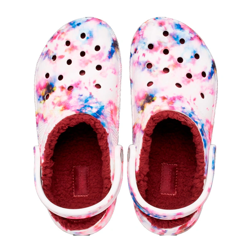 Crocs Classic Lined Tie Dye Clog Garnet Multi