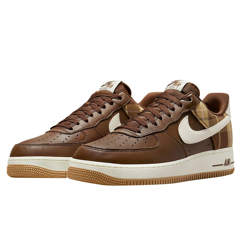 Nike air force 1 plaid swoosh hotsell