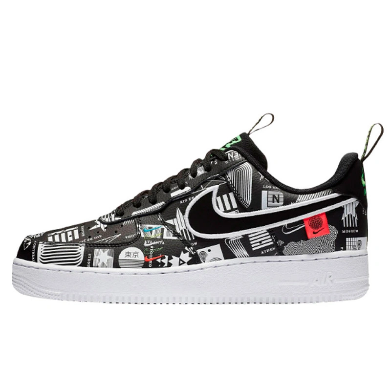Nike air force 1 black n white top