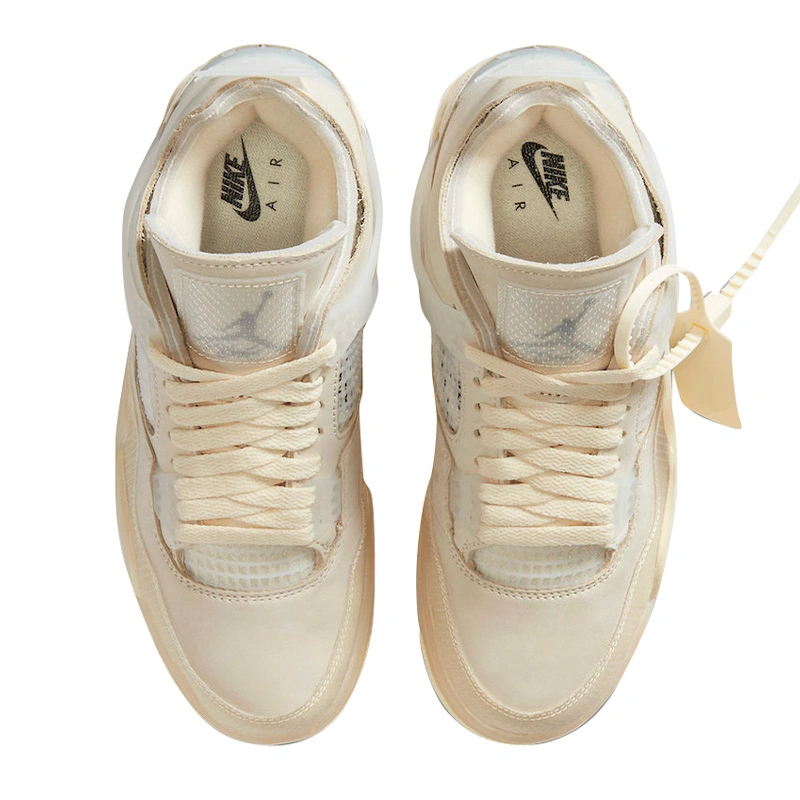 Jordan 4 Retro Off White Sail CV9388 100 FKS55991 Footers
