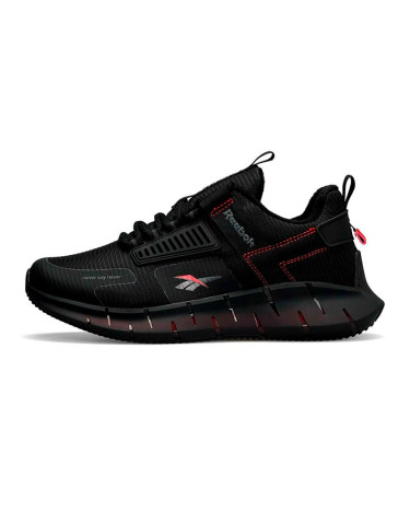 Reebok Zig Kinetica Black Red Fleece