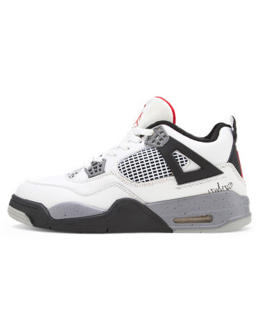 Jordan 4 Cement White Grey Black С МЕХОМ