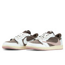 Кроссовки Jordan 1 Low x Travis Scott White Brown Pink