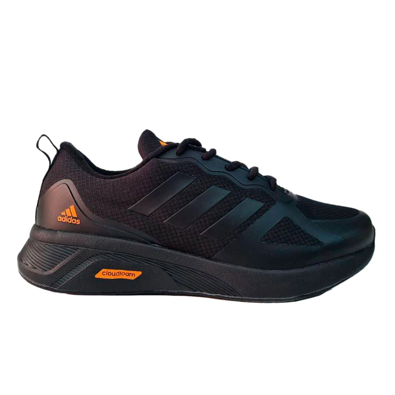 Adidas cloudfoam black orange on sale