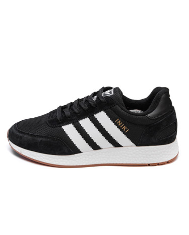 Adidas Iniki Black White З ФЛІСОМ