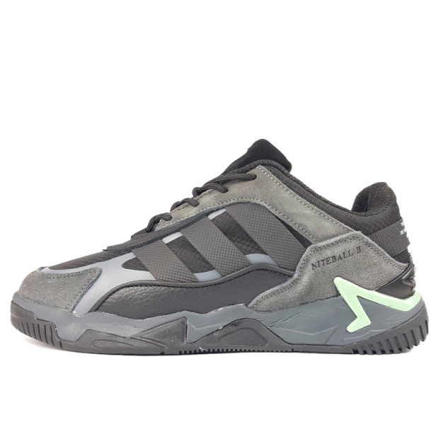 Adidas Niteball 2.0 Black Grey Green С МЕХОМ