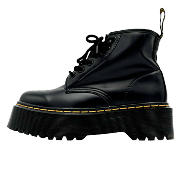 Dr. Martens Jadon Smooth Leather Platform Boots Ankle Black С ФЛИСОМ